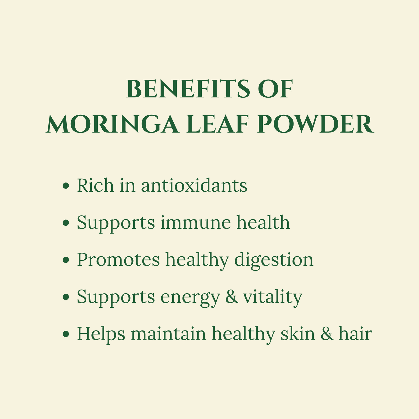 Moringa Leaf Powder Moringa Oleifera Powder